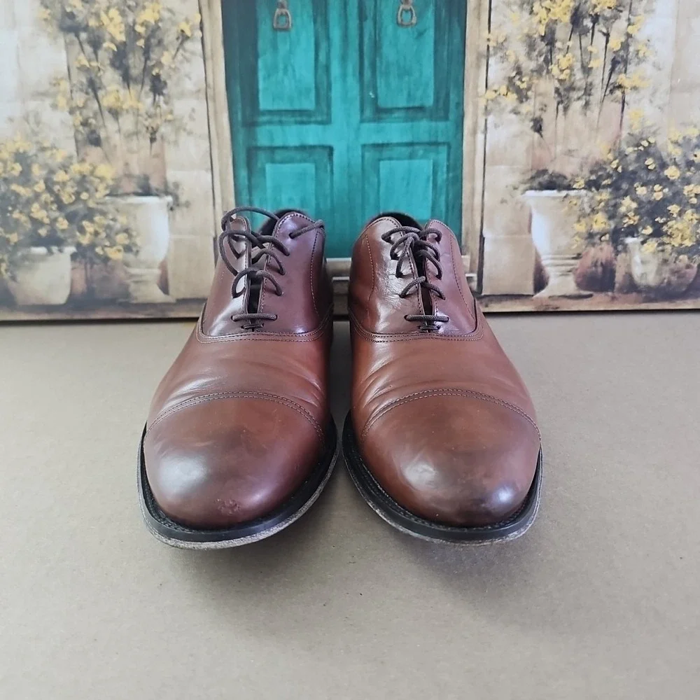 To Boot New York Adam Derrick 12981 Brown Cap Toe Oxford Dress Shoes Men's 13‎